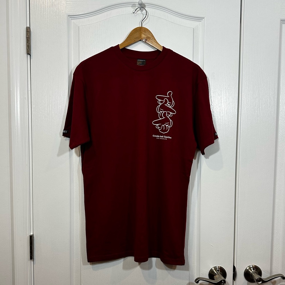 Crooks & Castles Burgundy Graphic Tee